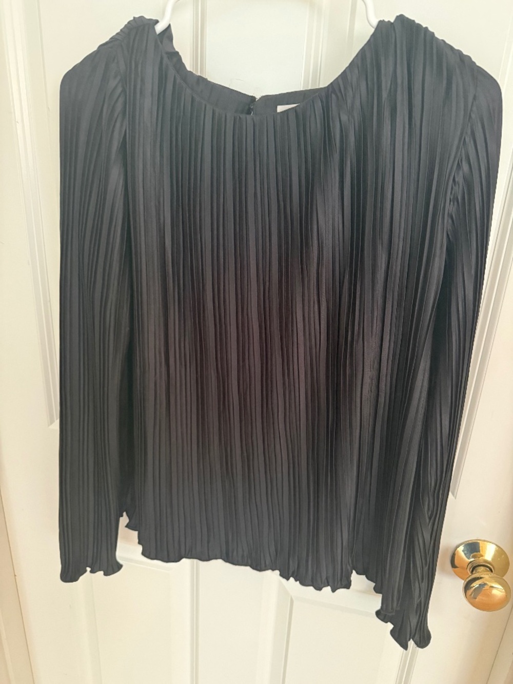 loft black dress blouse med pleats poly
